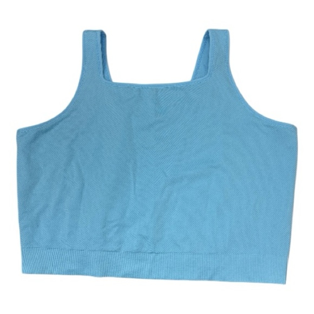All in Motion Women’s Sky Blue Cropped Tank Top Size 4X NWT